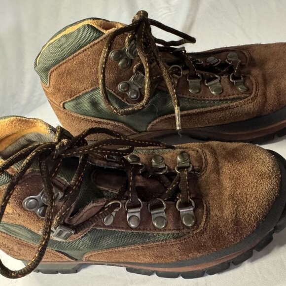 Timberland Boots 95354 Suede Leather  Brown, Forest Green, And Orange Women 6.5 main image 4